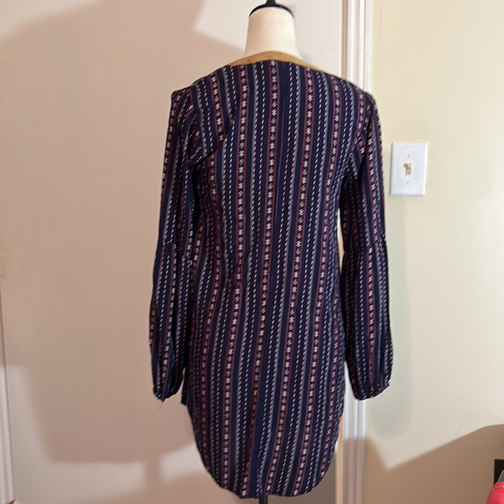 UMGEE Striped Multi Colored Aztec Boho Tunic Dress/top - Picture 4 of 11